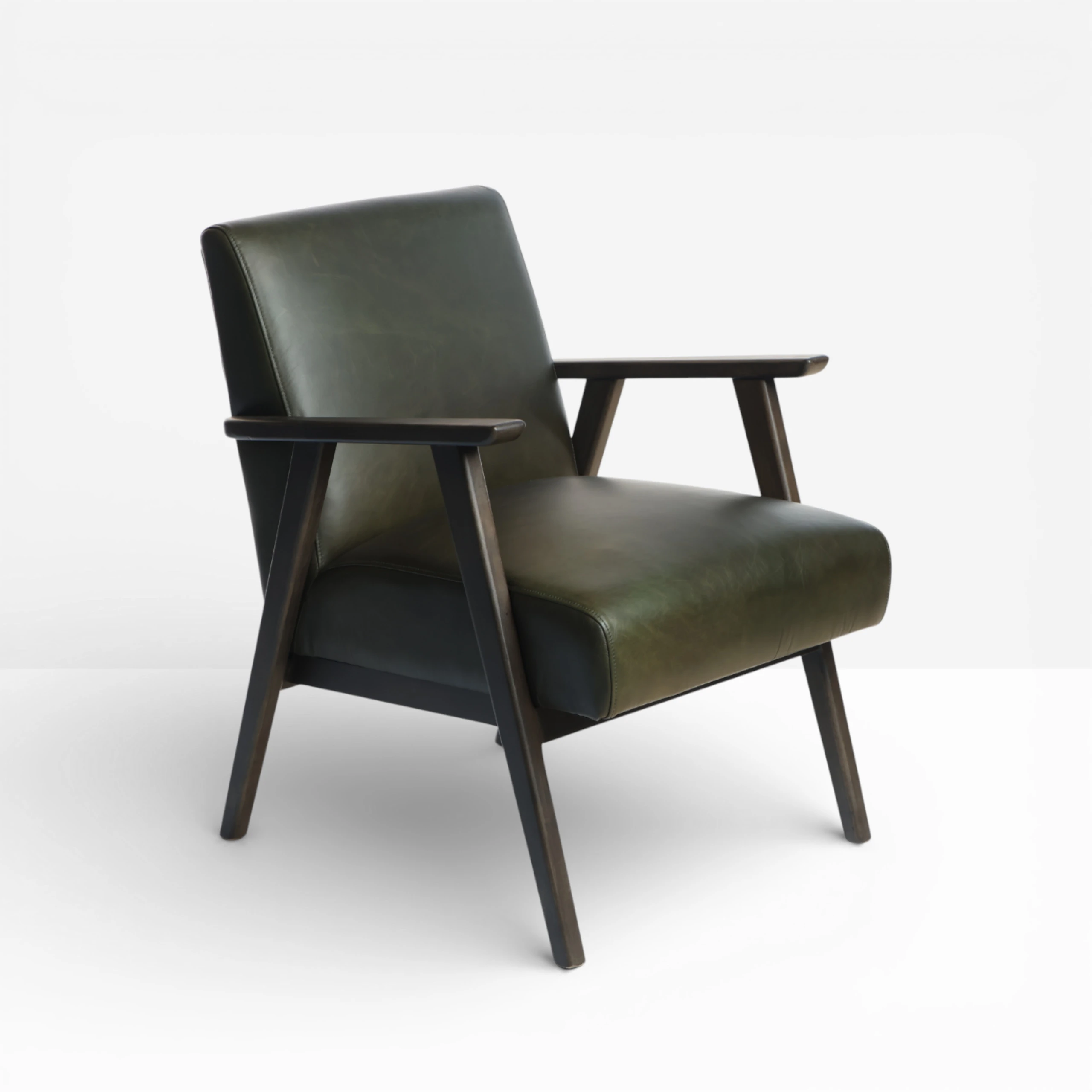 Nuvo Chair Green Leather