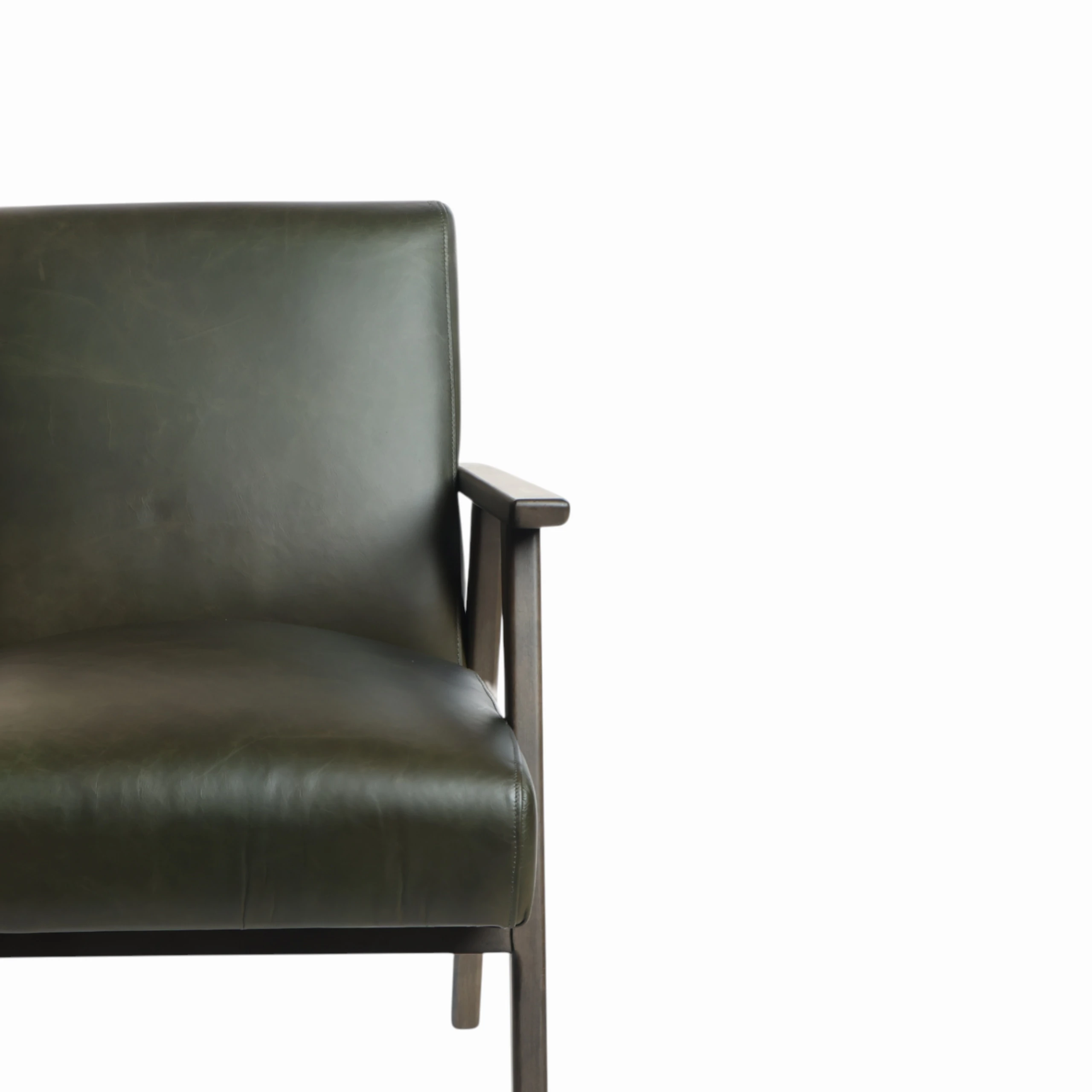 Nuvo Chair Green Leather
