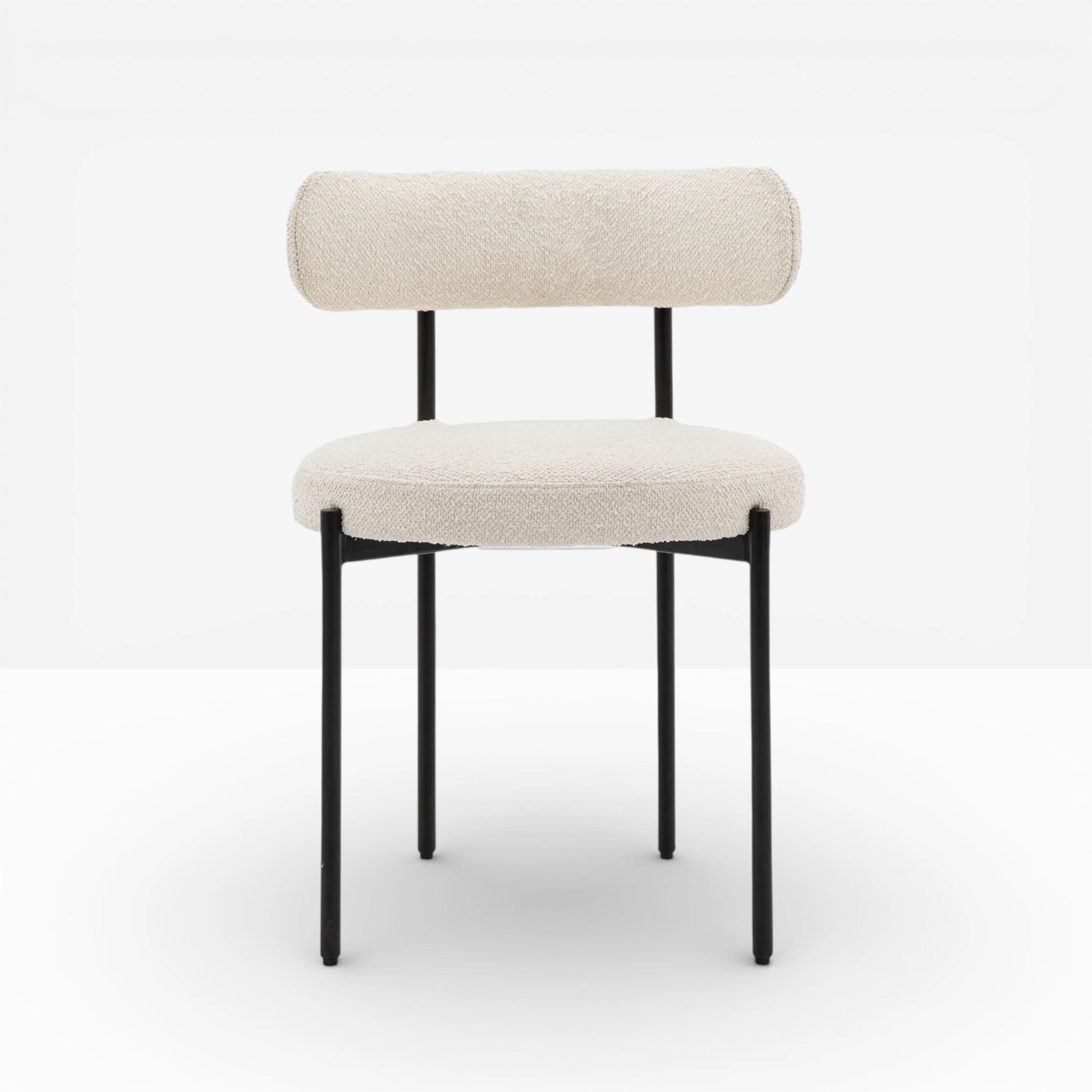 Amia cream boucle dining chair