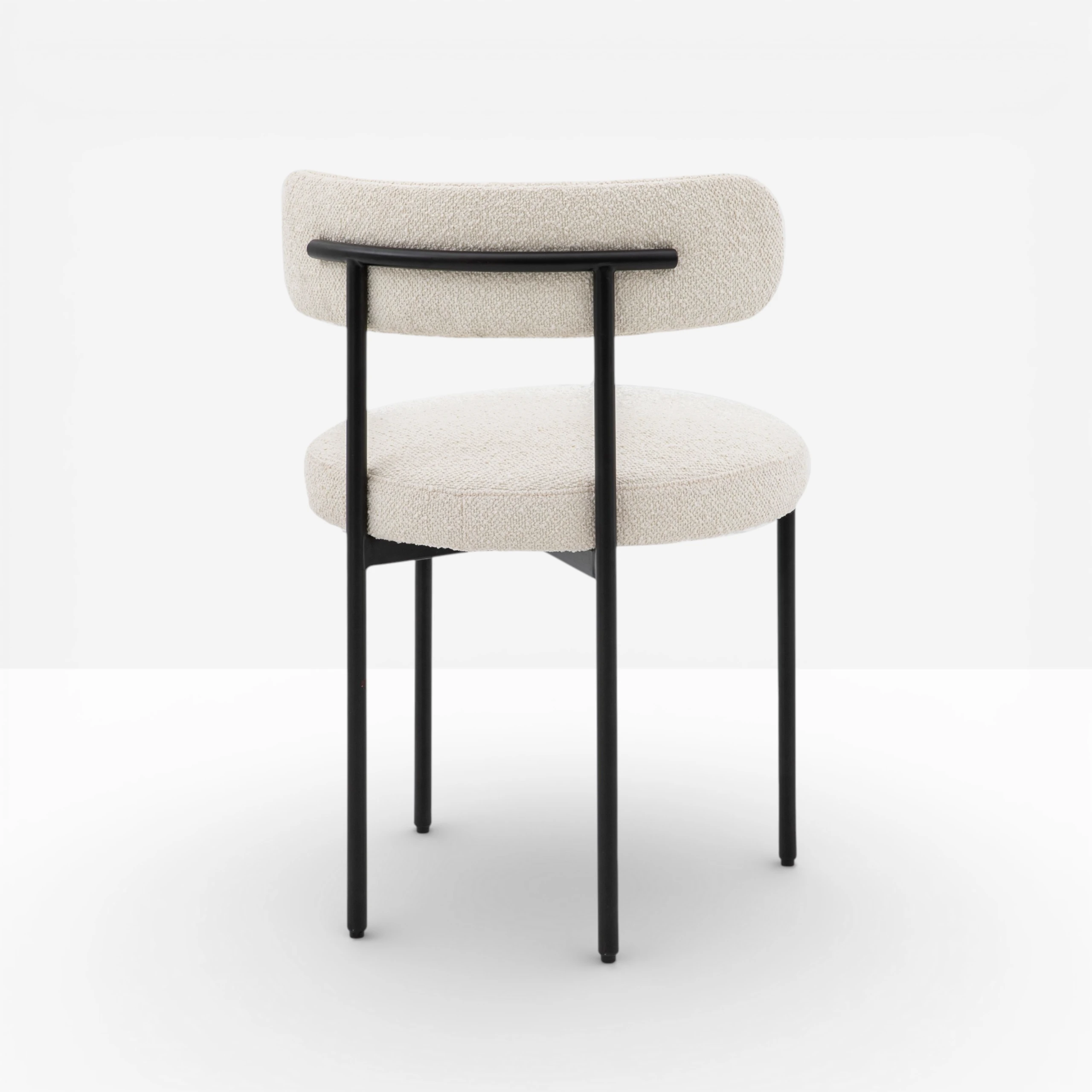 Amia cream boucle dining chair