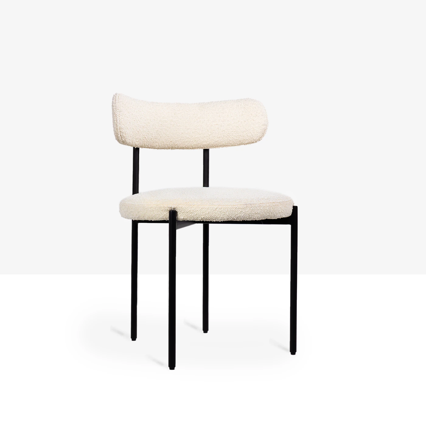 Amia cream boucle dining chair