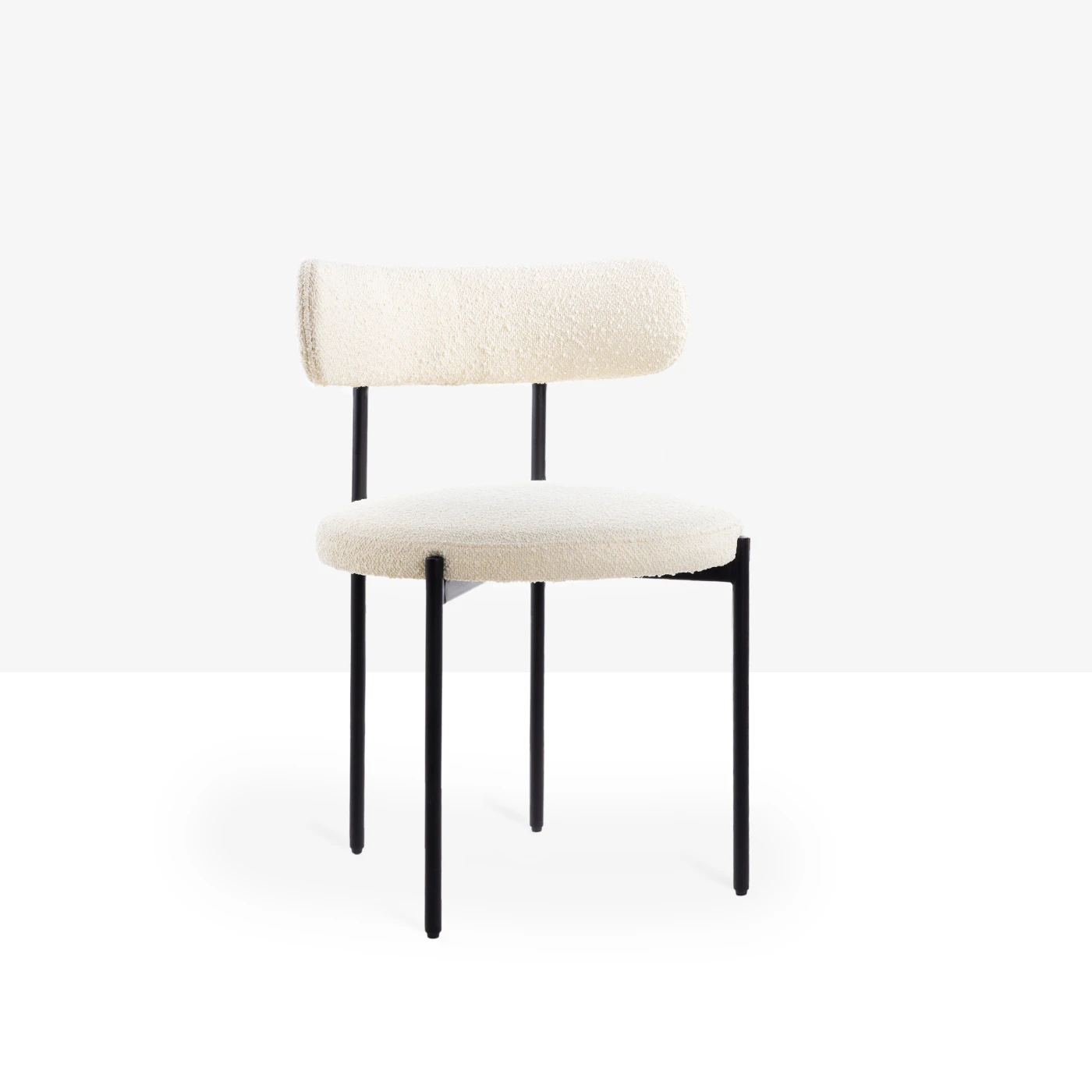 Amia cream boucle dining chair