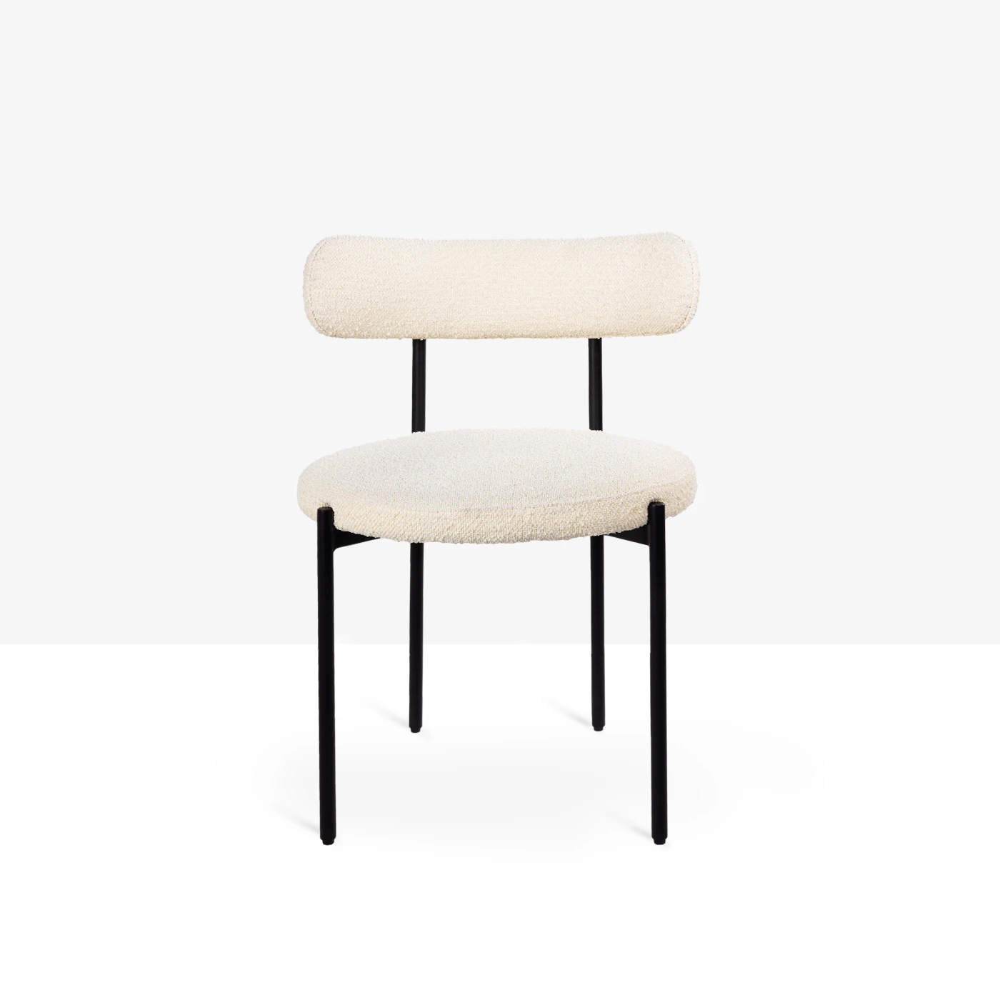 Amia cream boucle dining chair