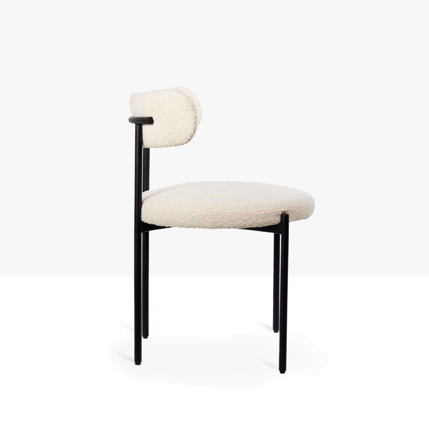 Amia cream boucle dining chair