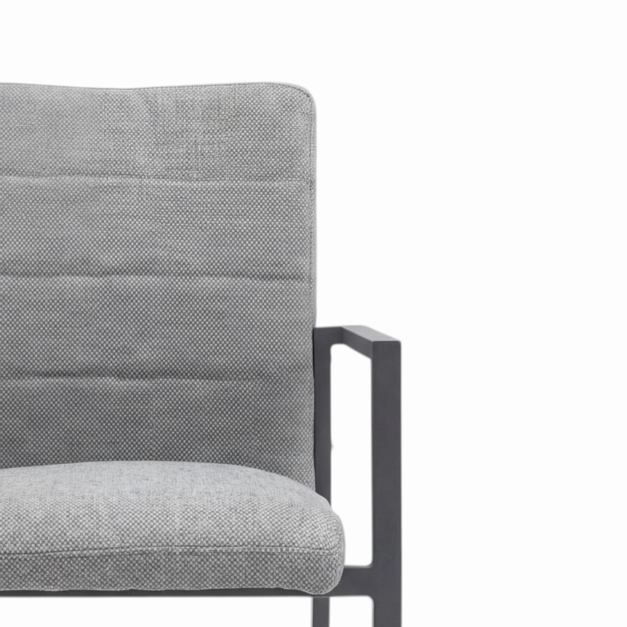 Cream boucle dining chair