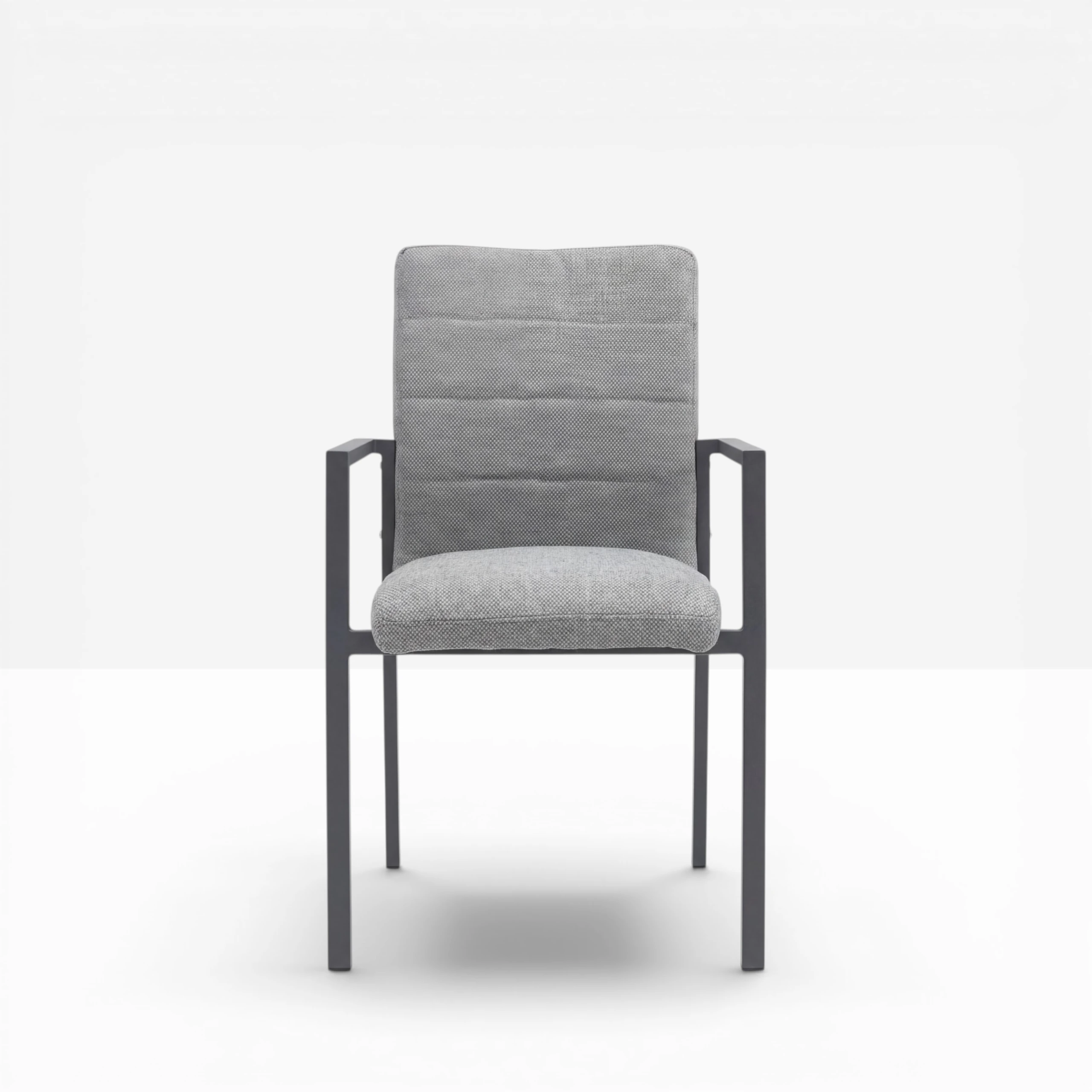 Cream boucle dining chair