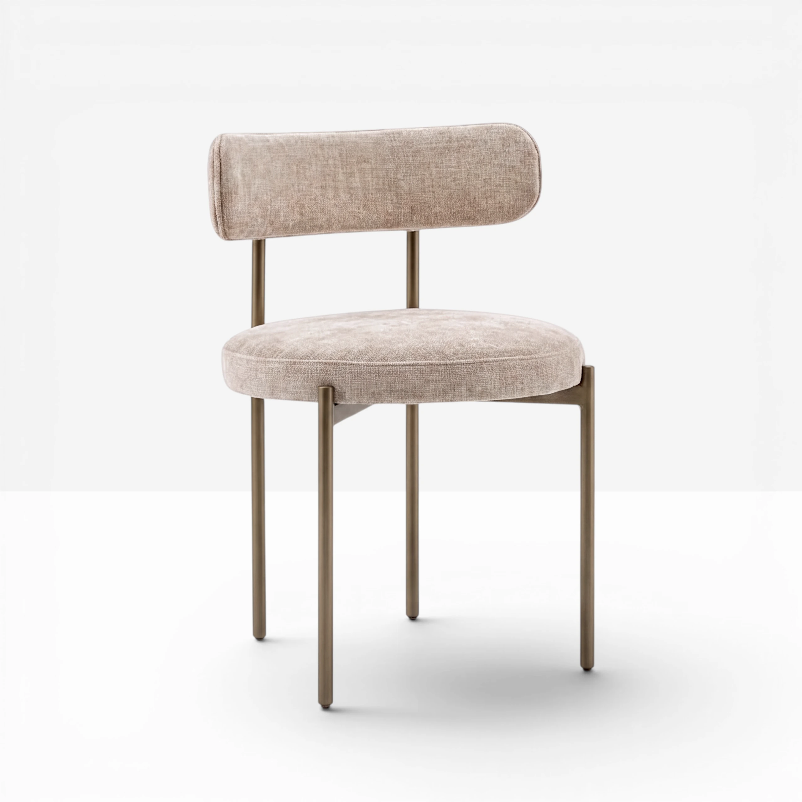 Amia cream boucle dining chair