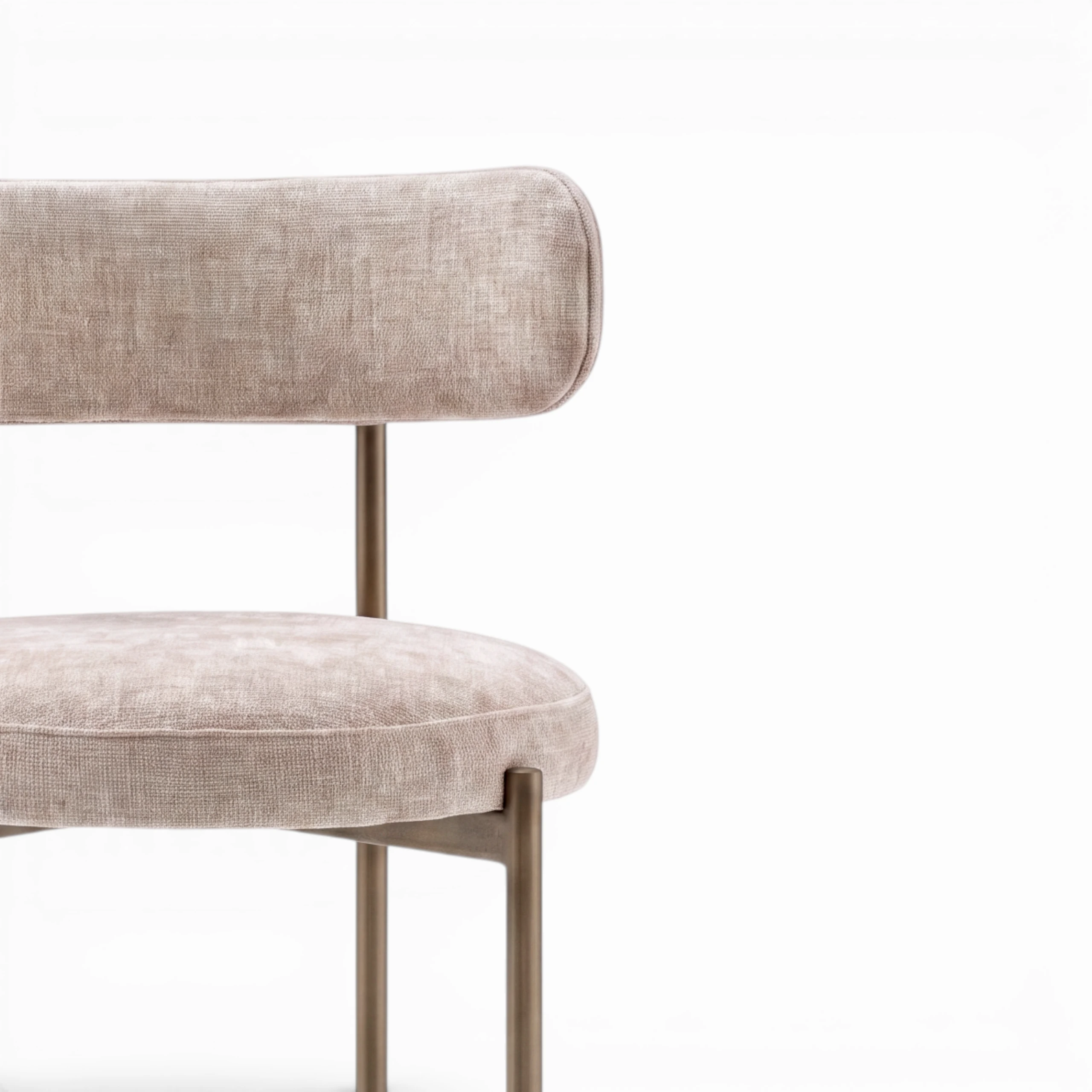 Amia cream boucle dining chair