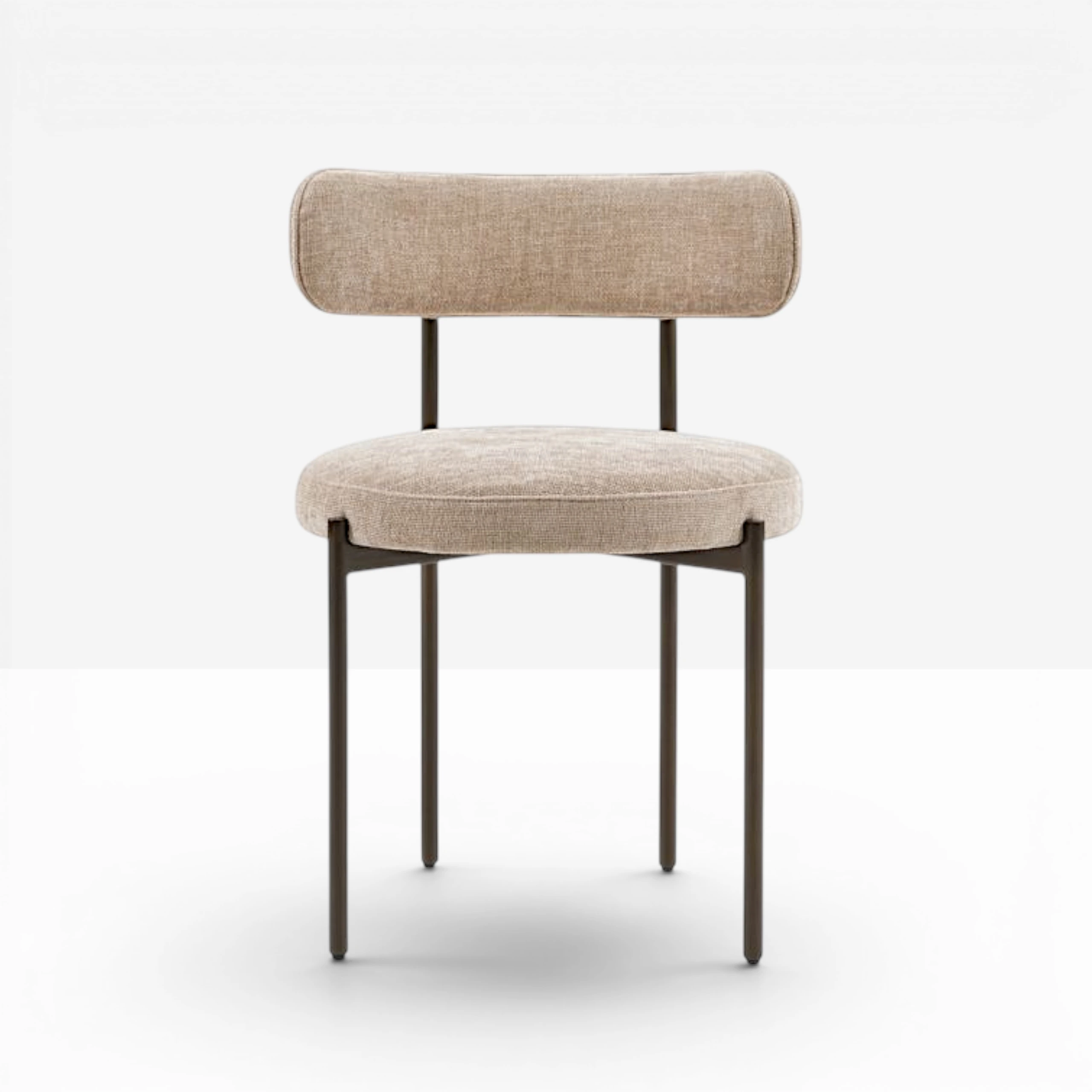 Amia cream boucle dining chair