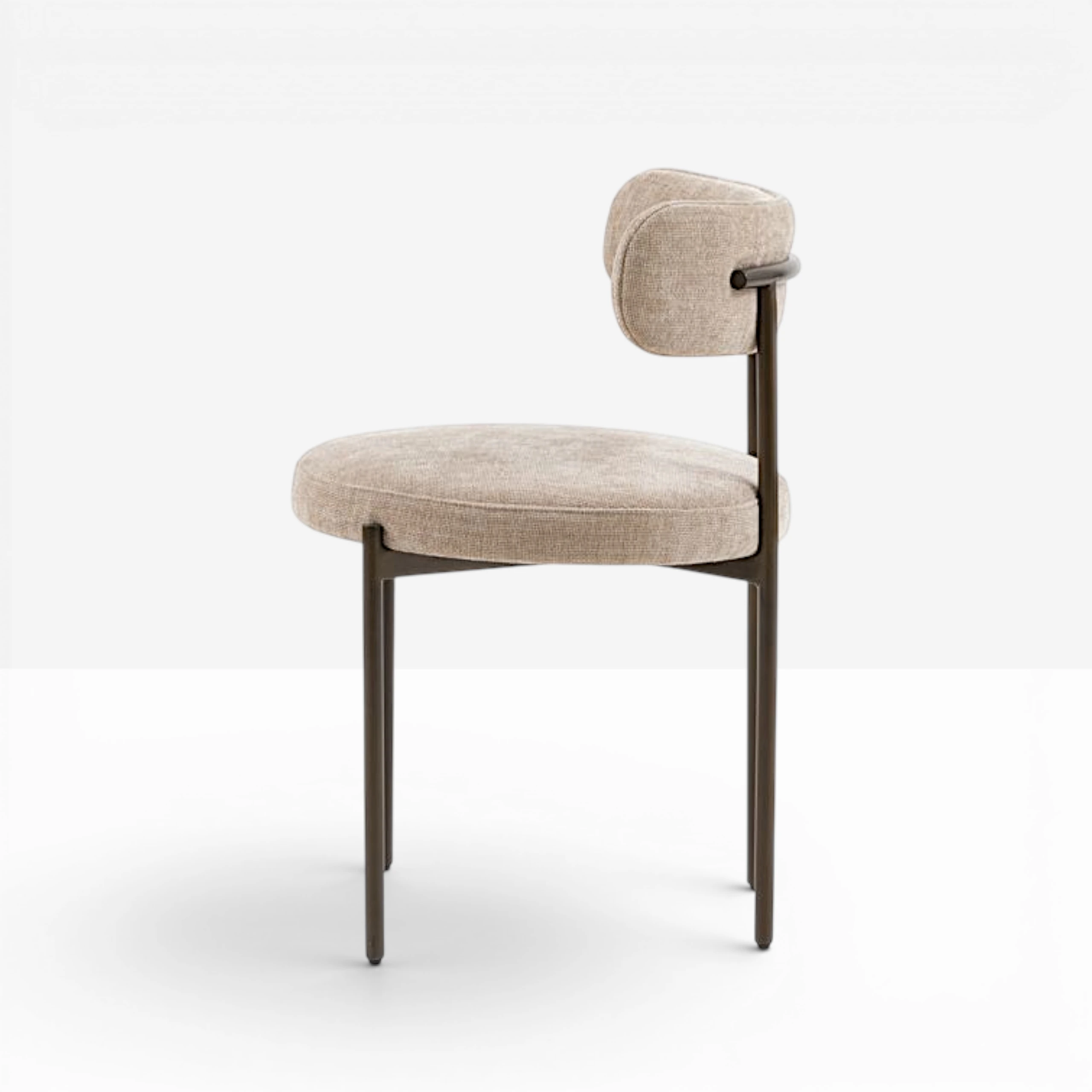 Amia cream boucle dining chair