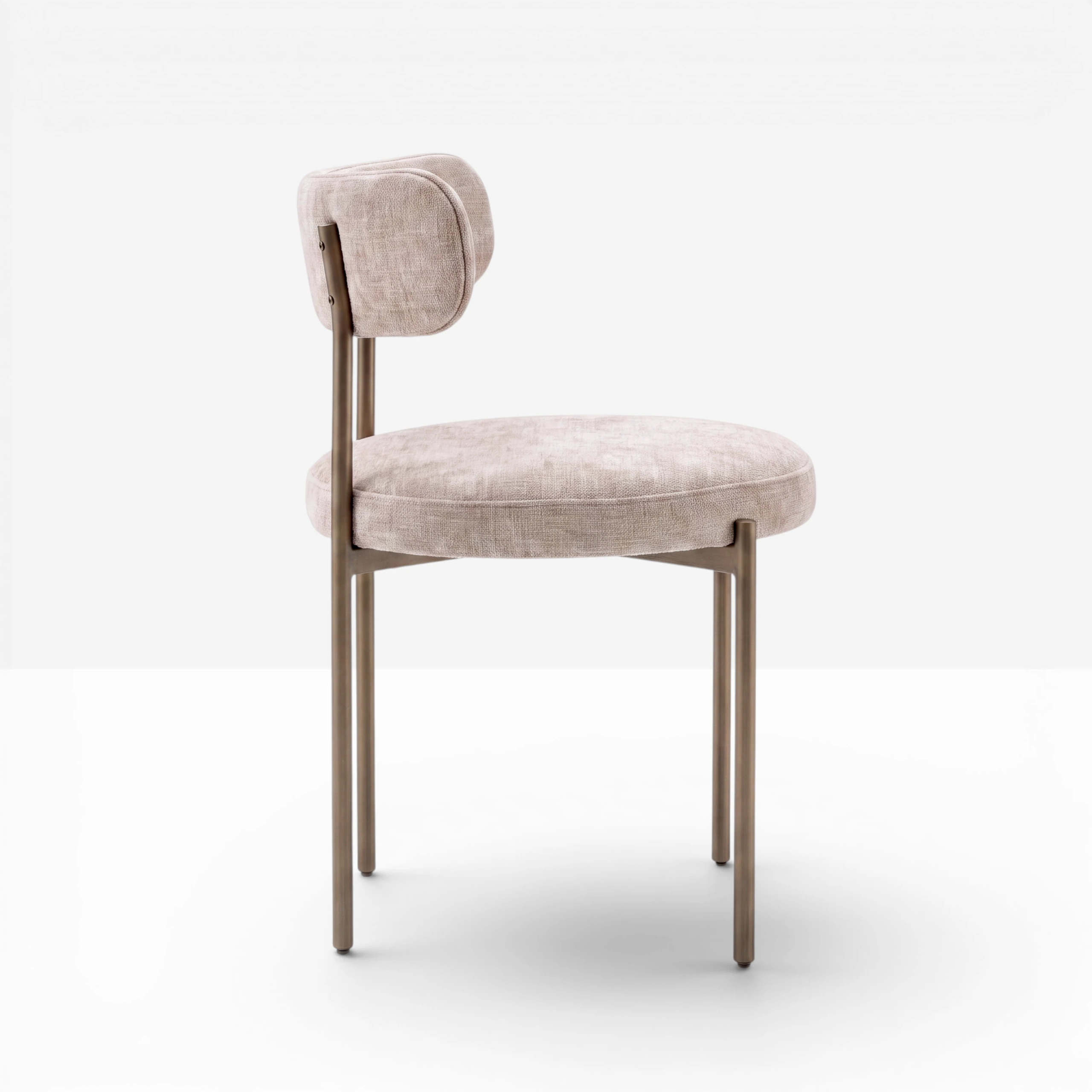 Amia cream boucle dining chair