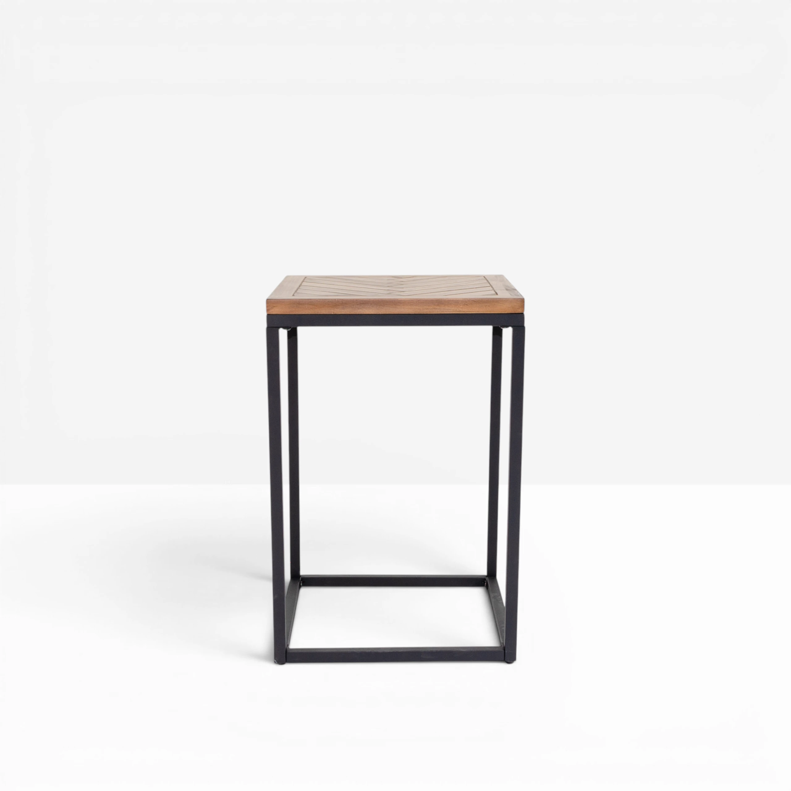 Chevron Pine Side Table
