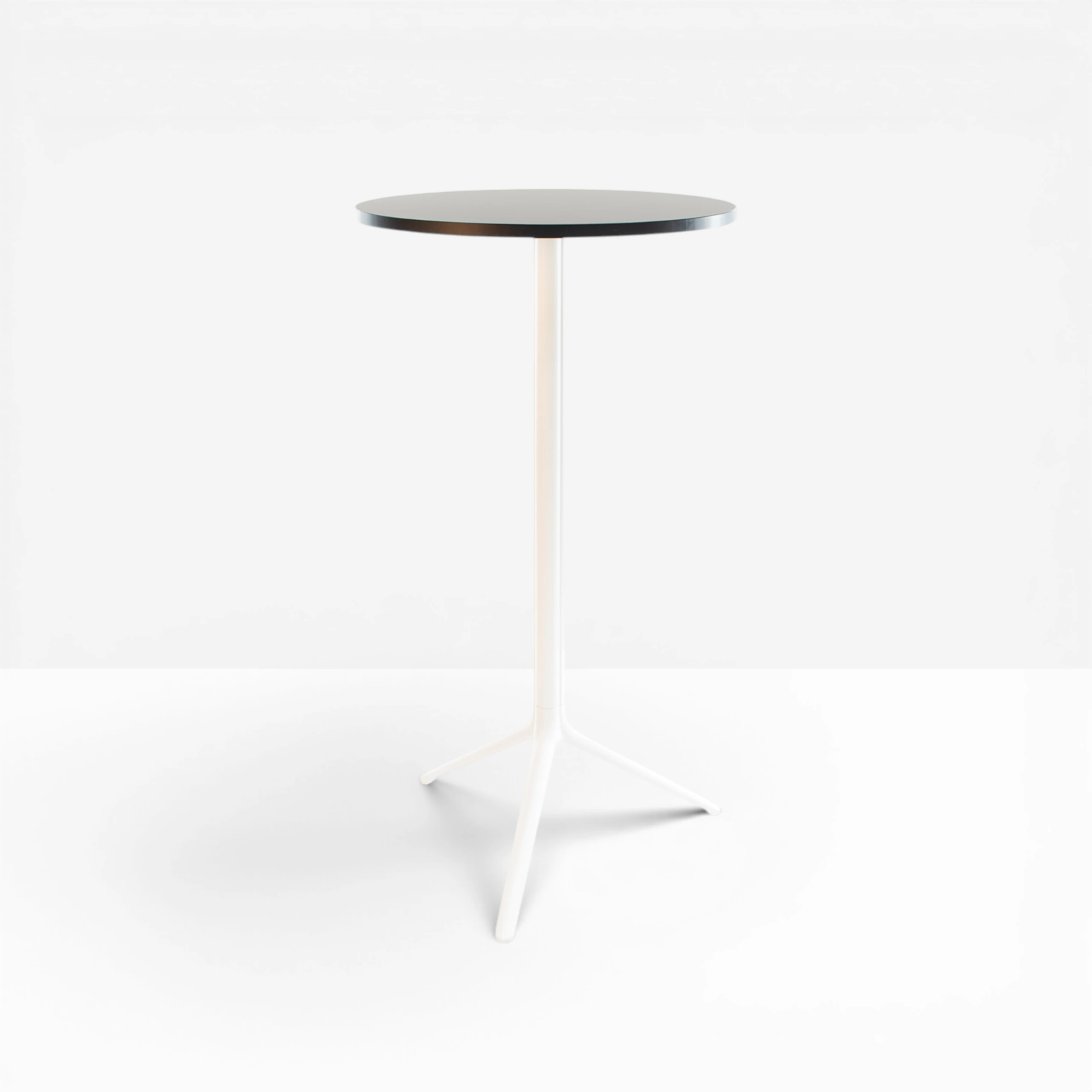 Elliot Poseur Table White Black Top