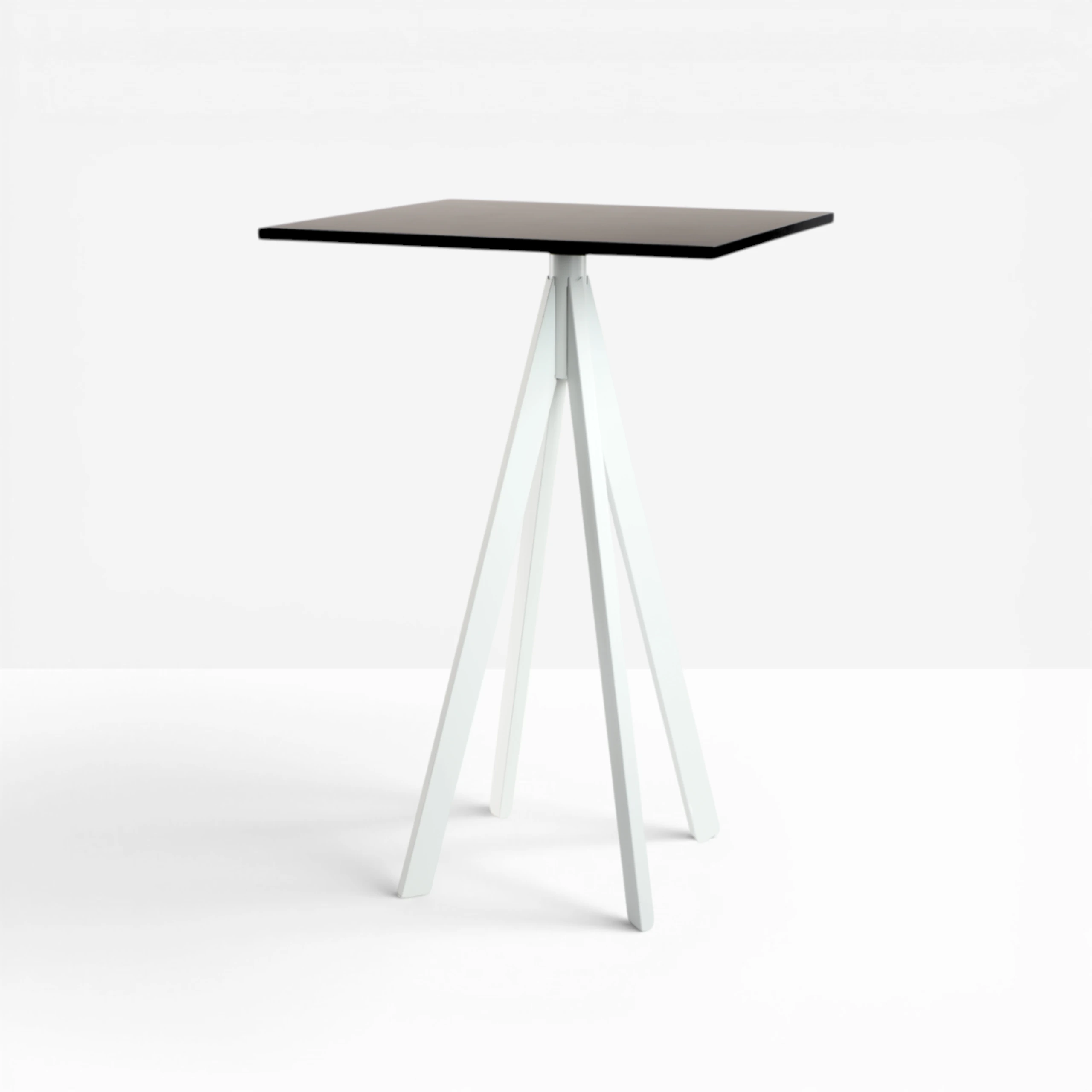 ARKI Poseur Table Square Black Top White Base