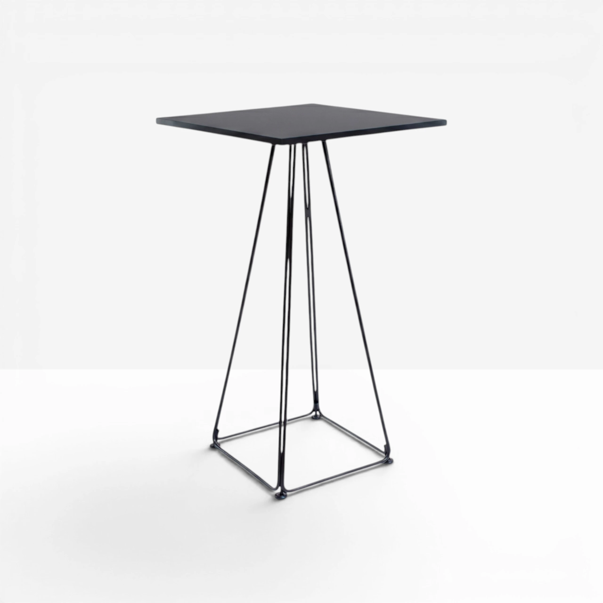 Lunar Poseur Table Black Top Hire