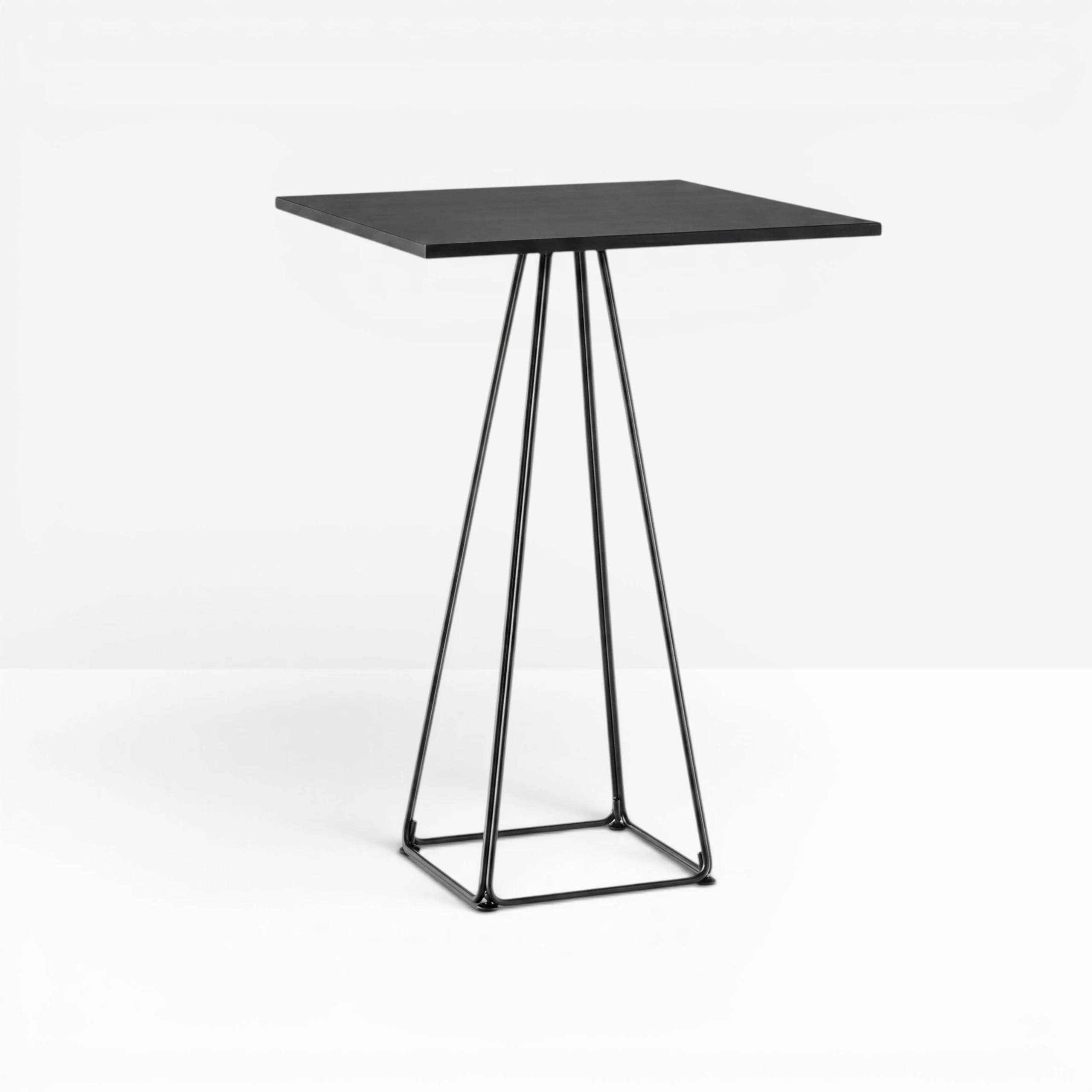 Lunar Poseur Table Black Top Hire