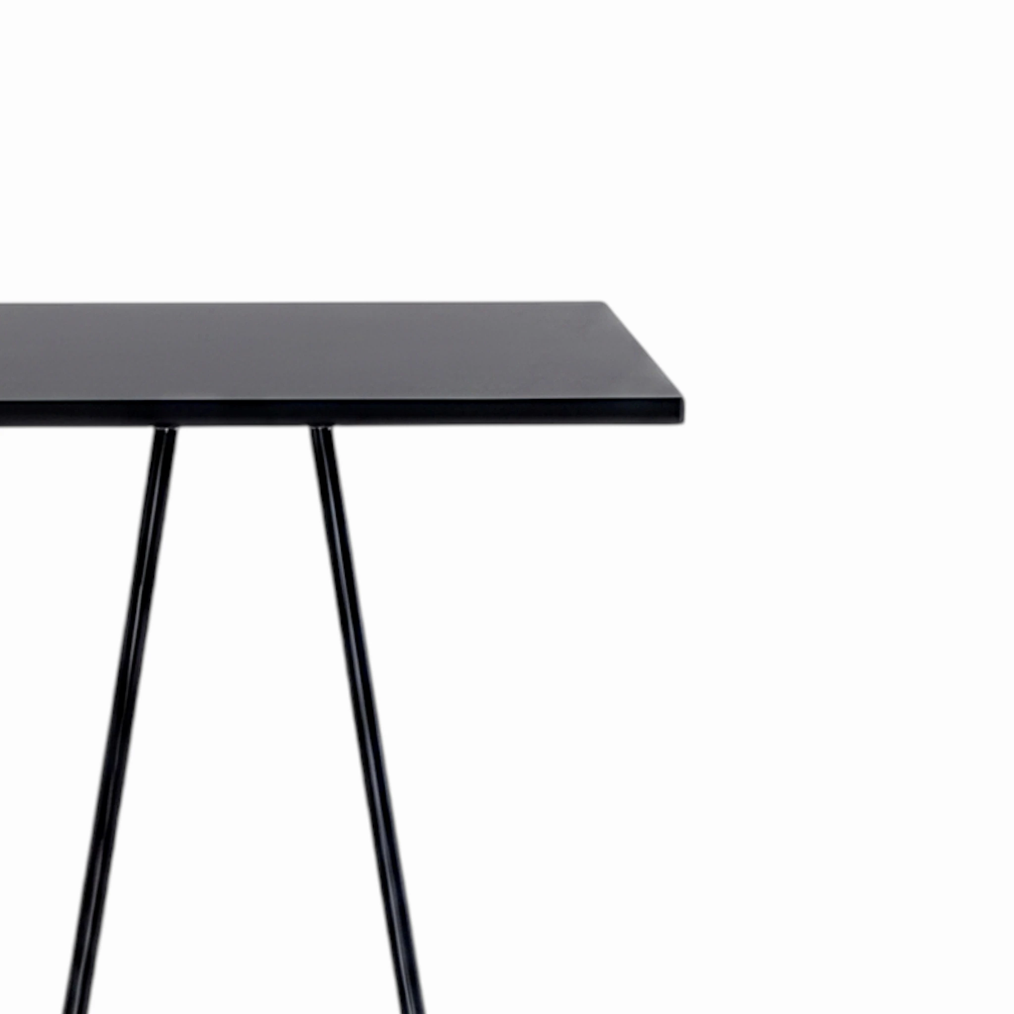 Lunar Poseur Table Black Top Hire