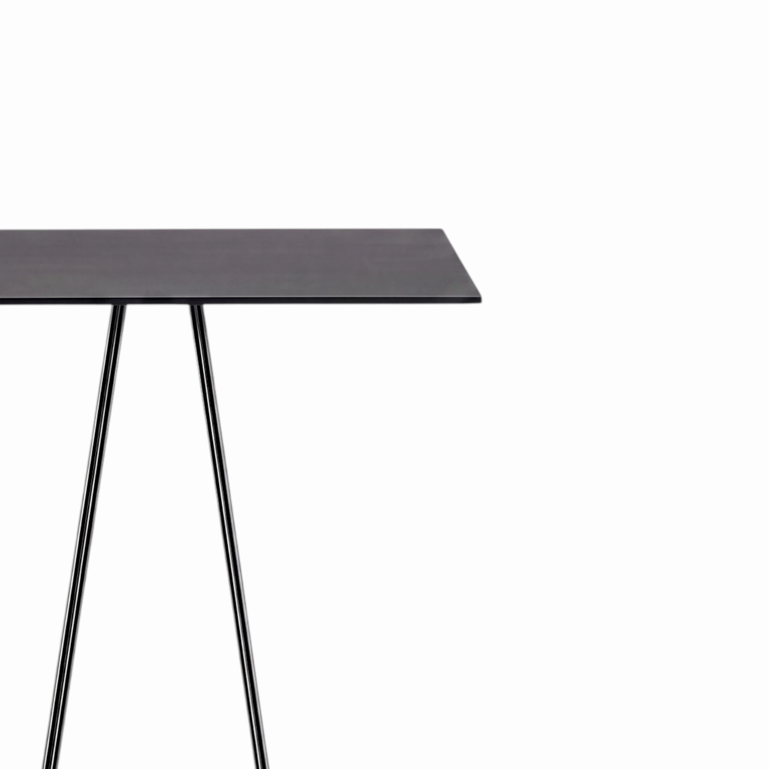Lunar Poseur Table Black Top Hire