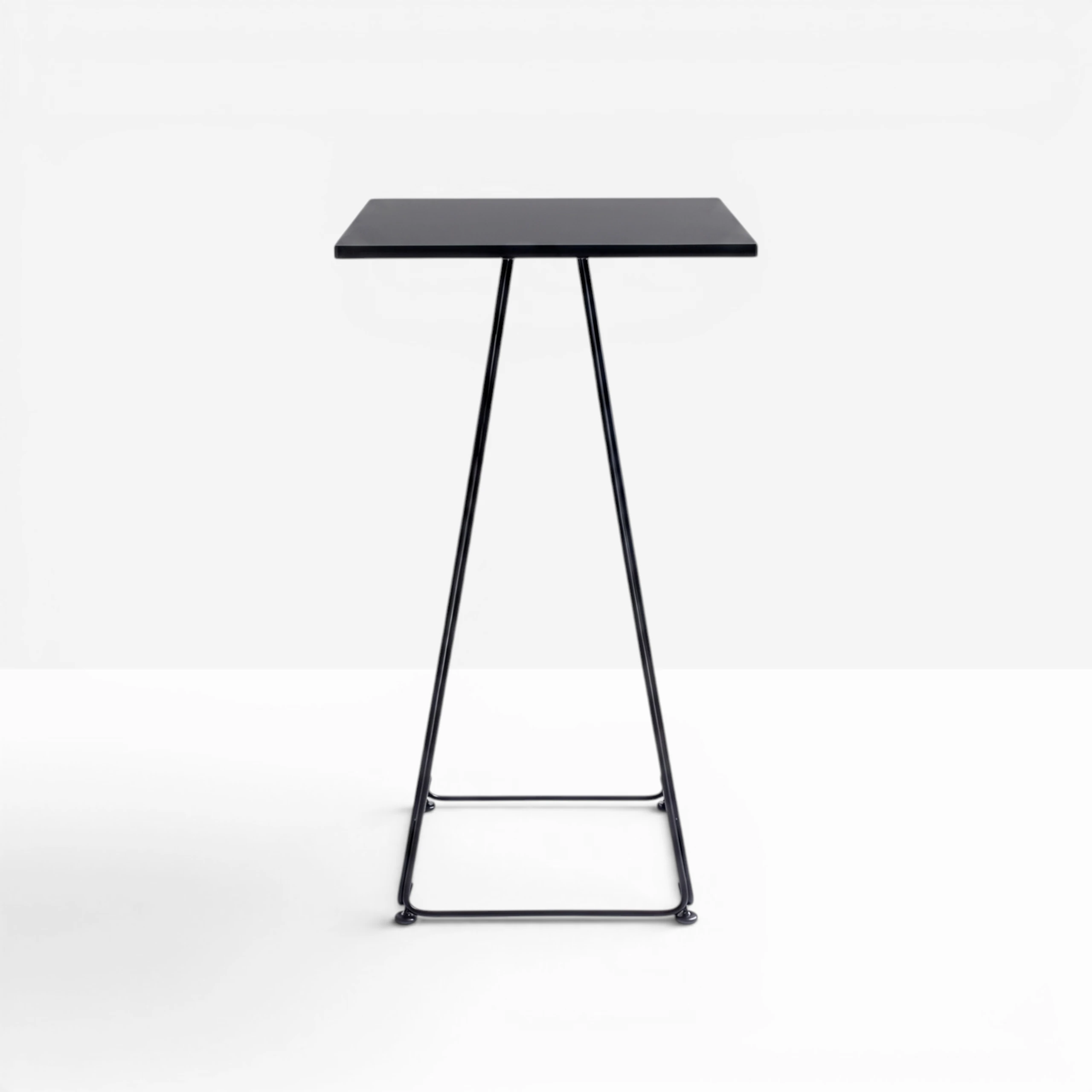 Lunar Poseur Table Black Top Hire