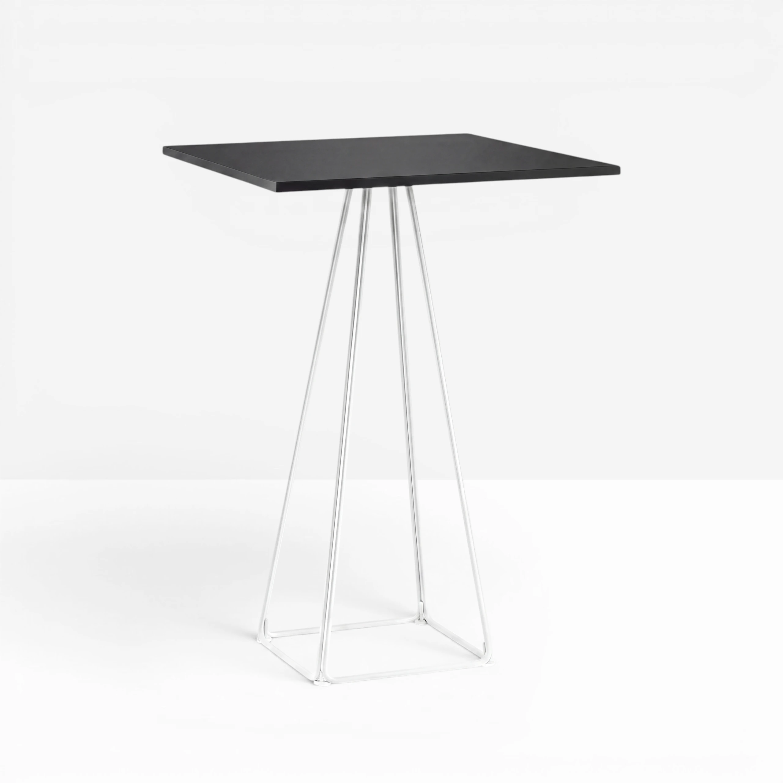 Lunar Poseur Table Black Top Hire