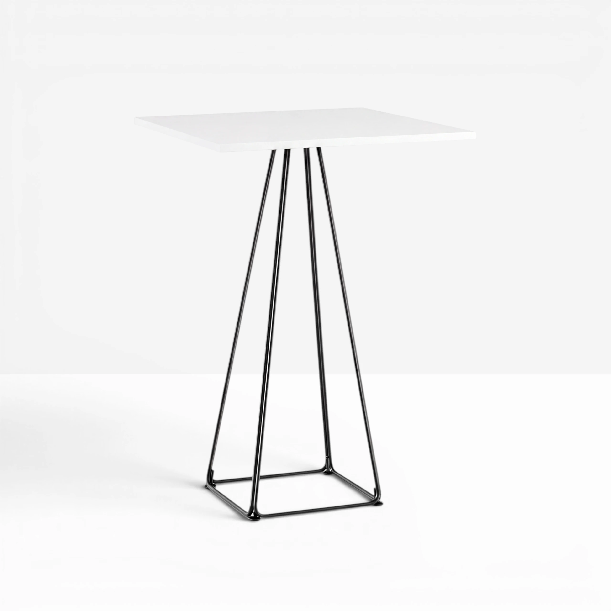 Lunar Poseur Table Black Top Hire
