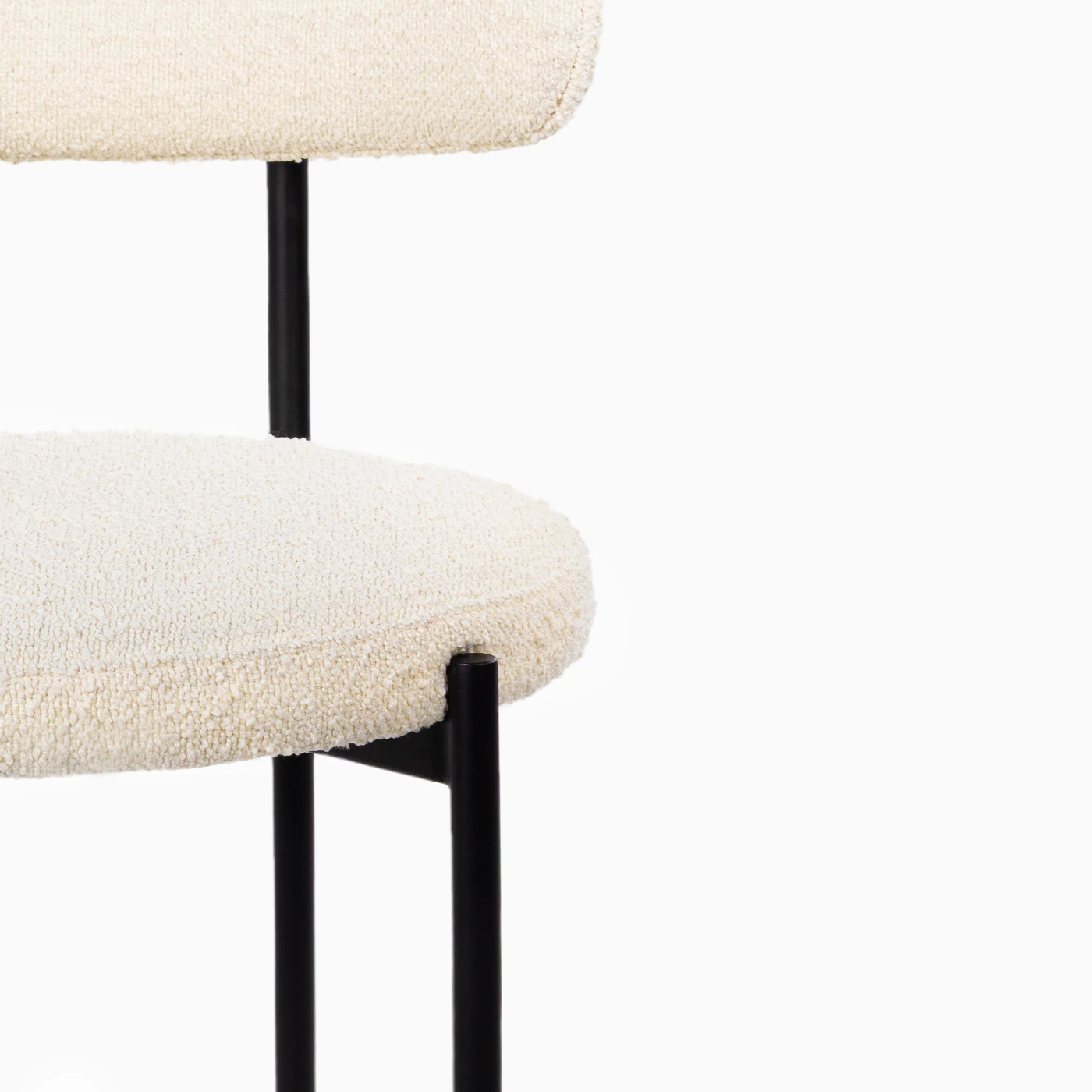 Amia cream boucle dining chair