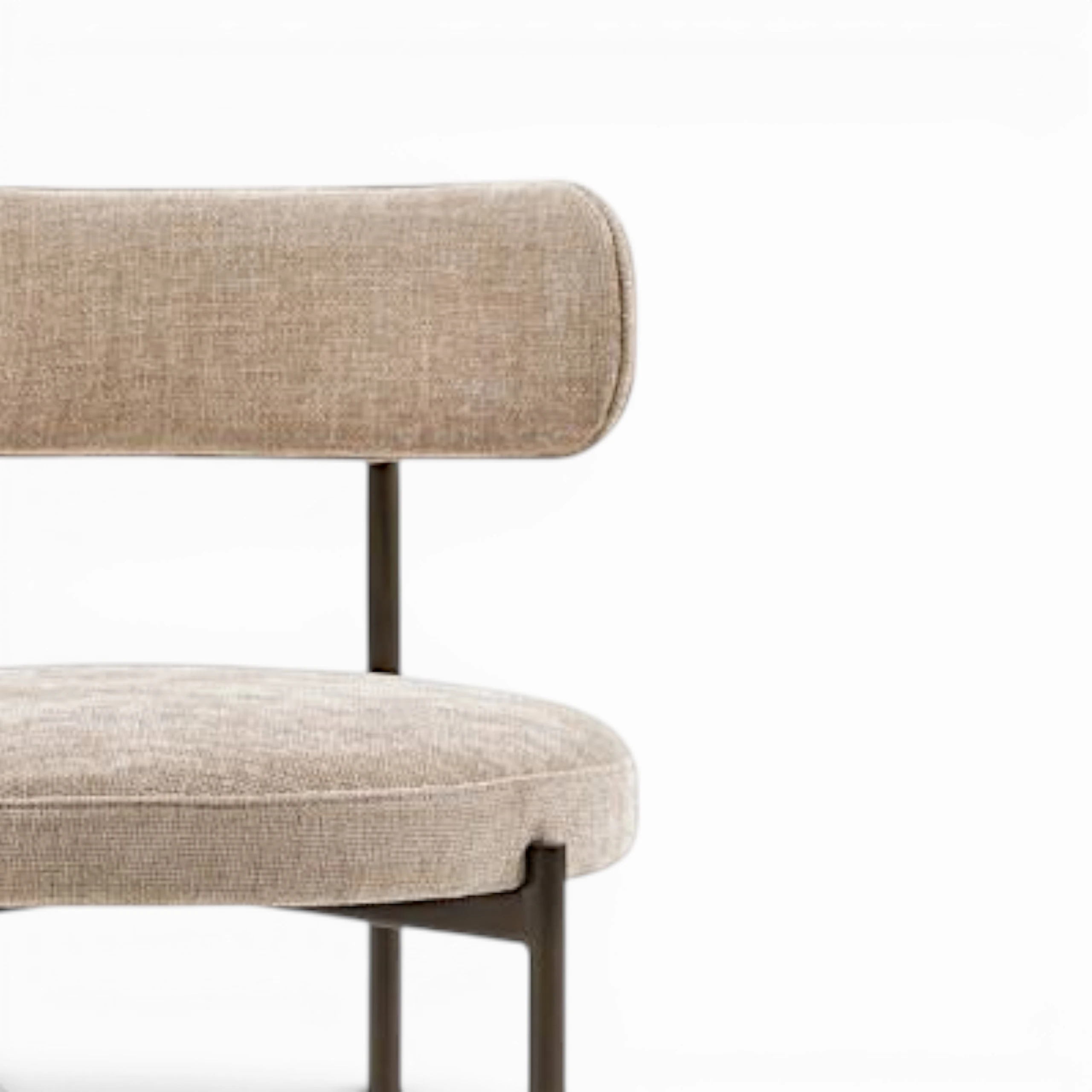 Amia cream boucle dining chair