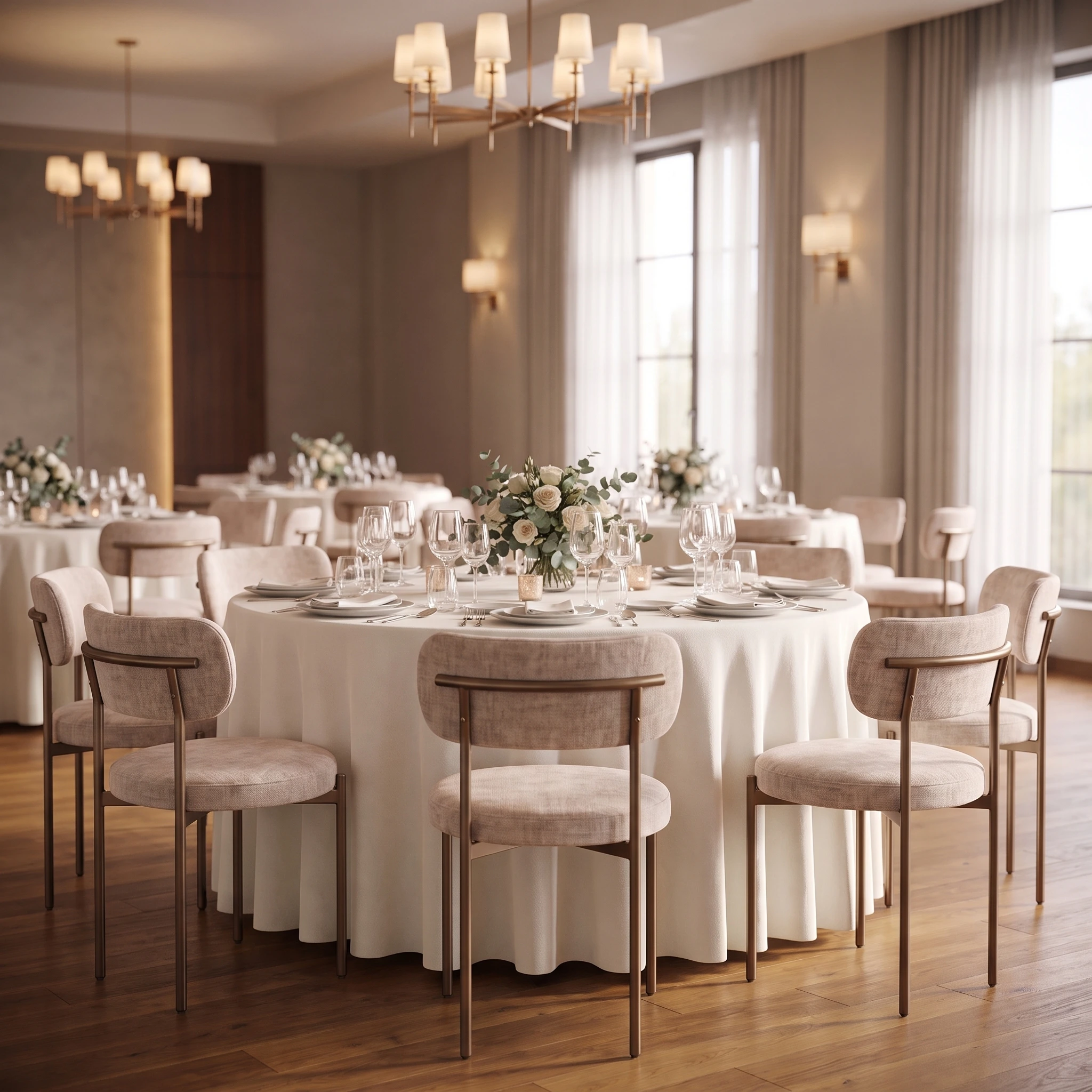 Amia cream boucle dining chair