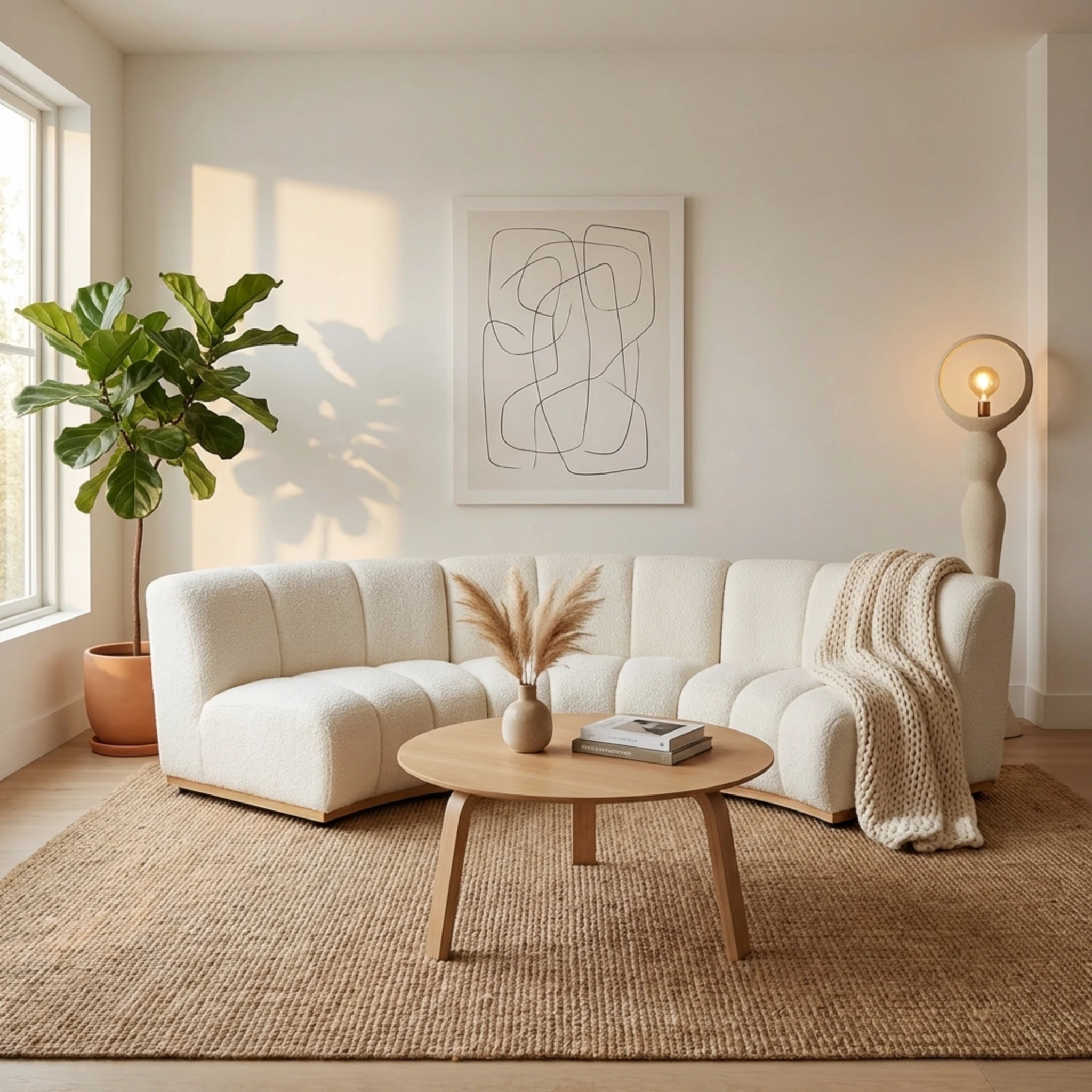 Forma Curved Boucle Sofa