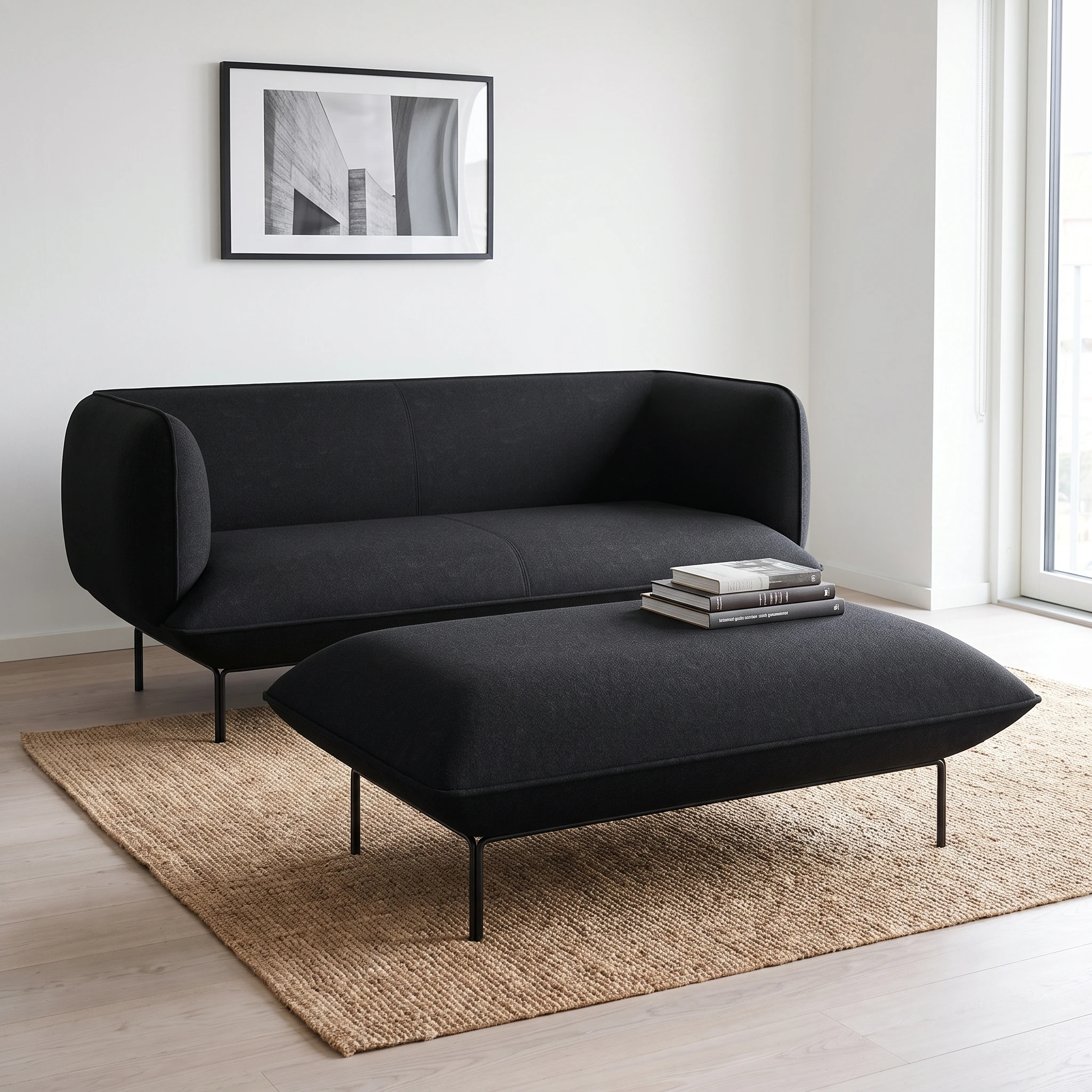 Cloud Pouf Black