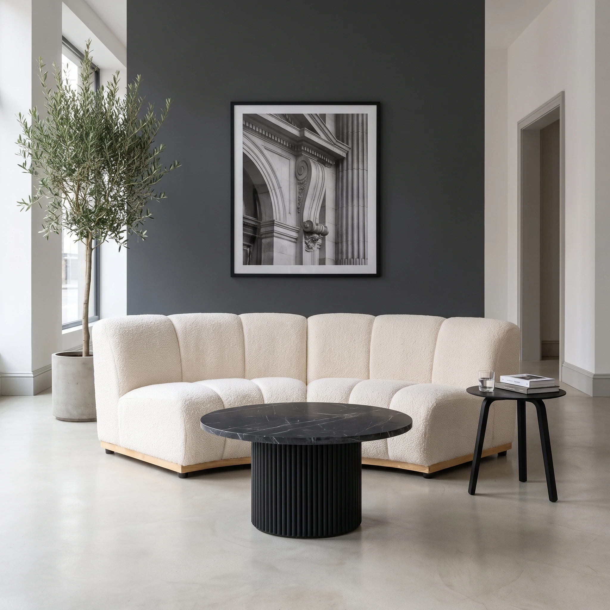 Forma Curved Boucle Sofa