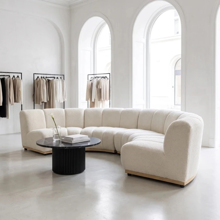 Forma Curved Boucle Sofa