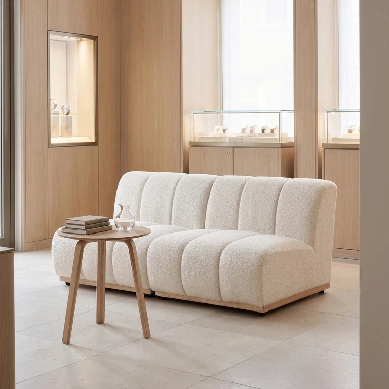 Forma Curved Boucle Sofa