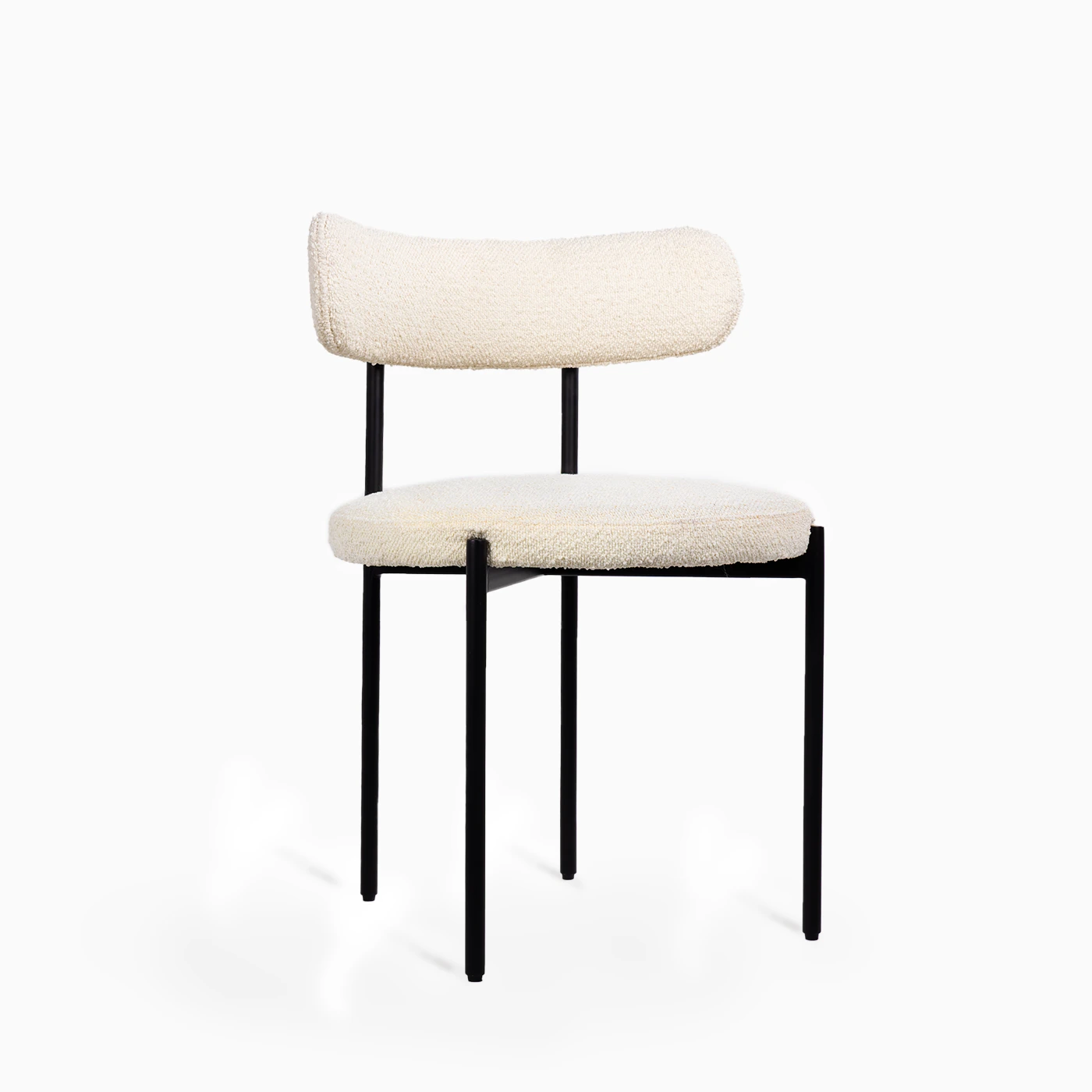 Amia cream boucle dining chair